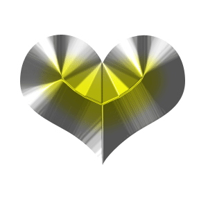 Gif animé coeur sintillant jaune